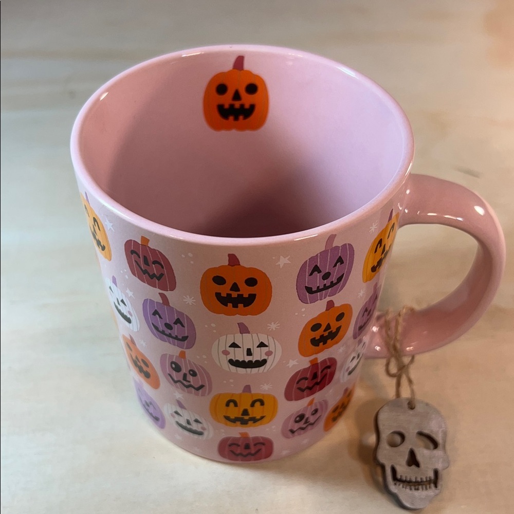 NWT Pink Halloween Pumpkin Mug@ 12 oz - Picture 2 of 5